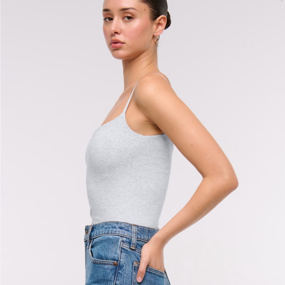 Abercrombie & Fitch Light Gray Spaghetti Strap Camisole